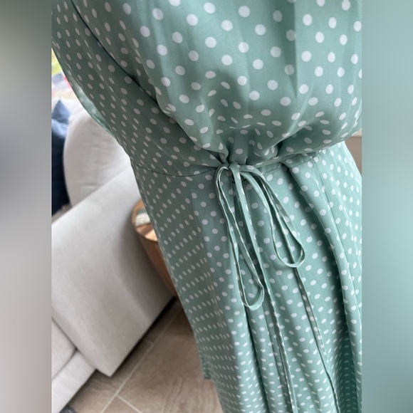 NY&Co Eva Mendes Polka Dot Wrap Dress - Picture 6 of 11